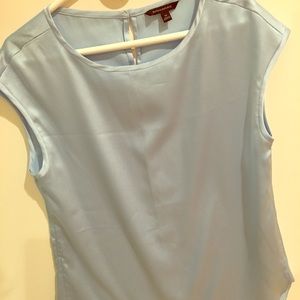 Powder blue silky tank